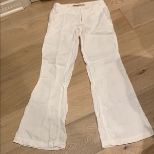 White linen miss sixty pant
